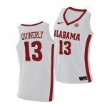 Men's Alabama Crimson Tide #5 Jahvon Quinerly White 2021 NCAA Replica College Basketball Jersey 2403BKGP4